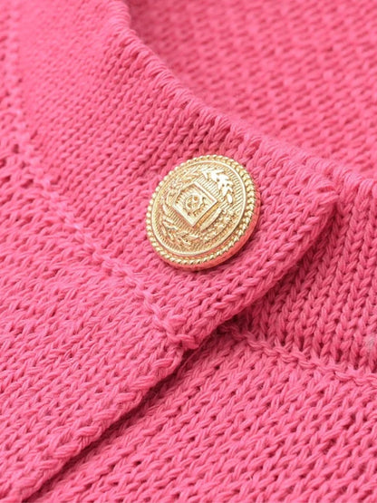 Damen Strickjacke Klassisch Mit Taschen Details