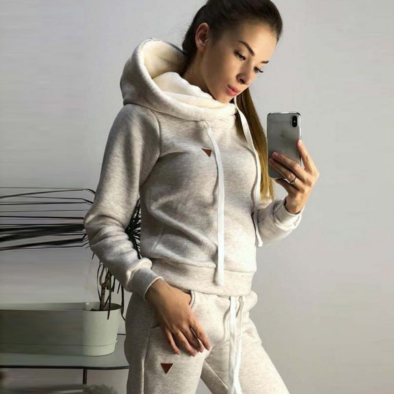 Damen Hoodie Jogginghose Set Eveloria Baumwolle Bequem