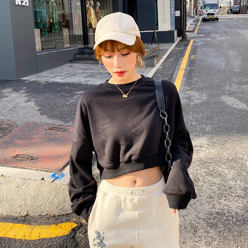 Damen Cropped Sweatshirt Eveloria