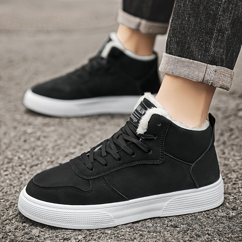 Galvian Herren Winterschuhe High-Cut Schnürung Warmfutter