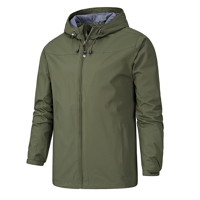 Herren Regenjacke Wasserdicht Leicht Atmungsaktiv
