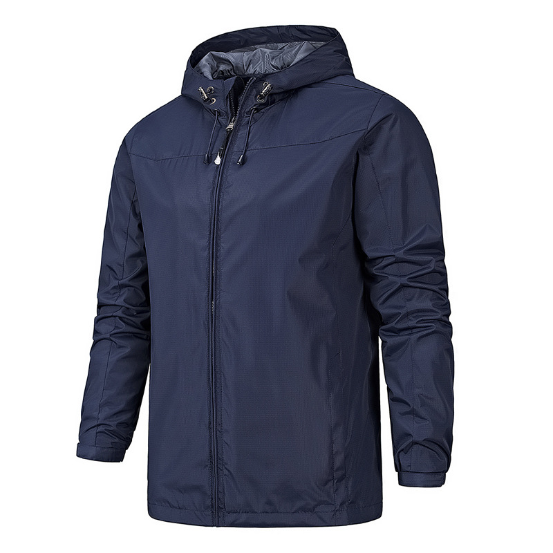 Herren Regenjacke Wasserdicht Leicht Atmungsaktiv