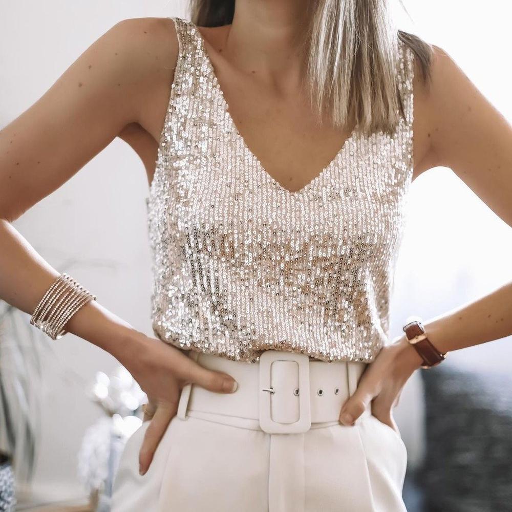Eveloria Damen Glitzer Pailletten Glamour