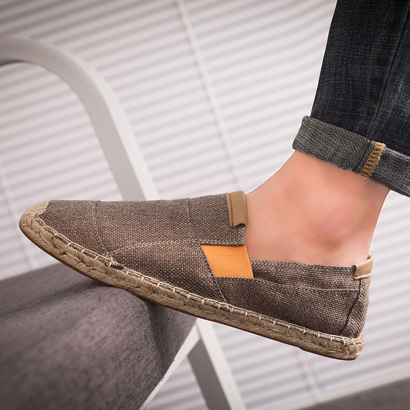 Eveloria Damen Leinwandstrohschuhe Handgemacht Sommer Schwarz - Eveloria