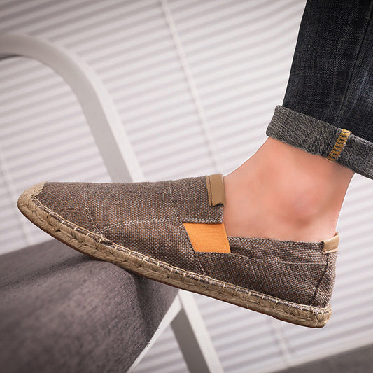 Eveloria Damen Leinwandstrohschuhe Handgemacht Sommer Schwarz - Eveloria