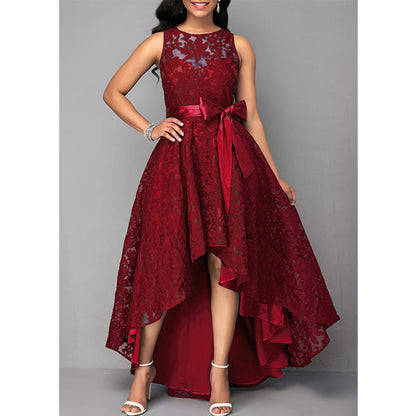 Eveloria Damen Asymmetrisches Spitzenkleid