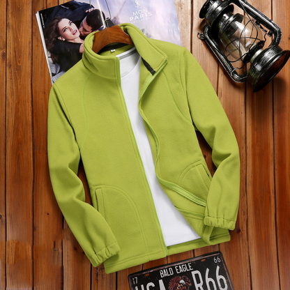 Damen Fleecejacke Reißverschluss Stehkragen Fleece