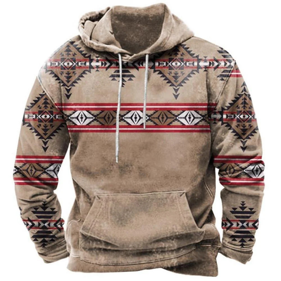 Herren Hoodie Longline Kängurutasche Grau Baumwolle - Eveloria