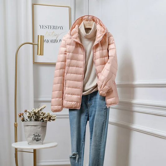 Gudrun Damen Winterjacke Kapuze Reißverschluss - Eveloria