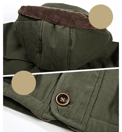 Herren Winterjacke Lang Mit Kapuze