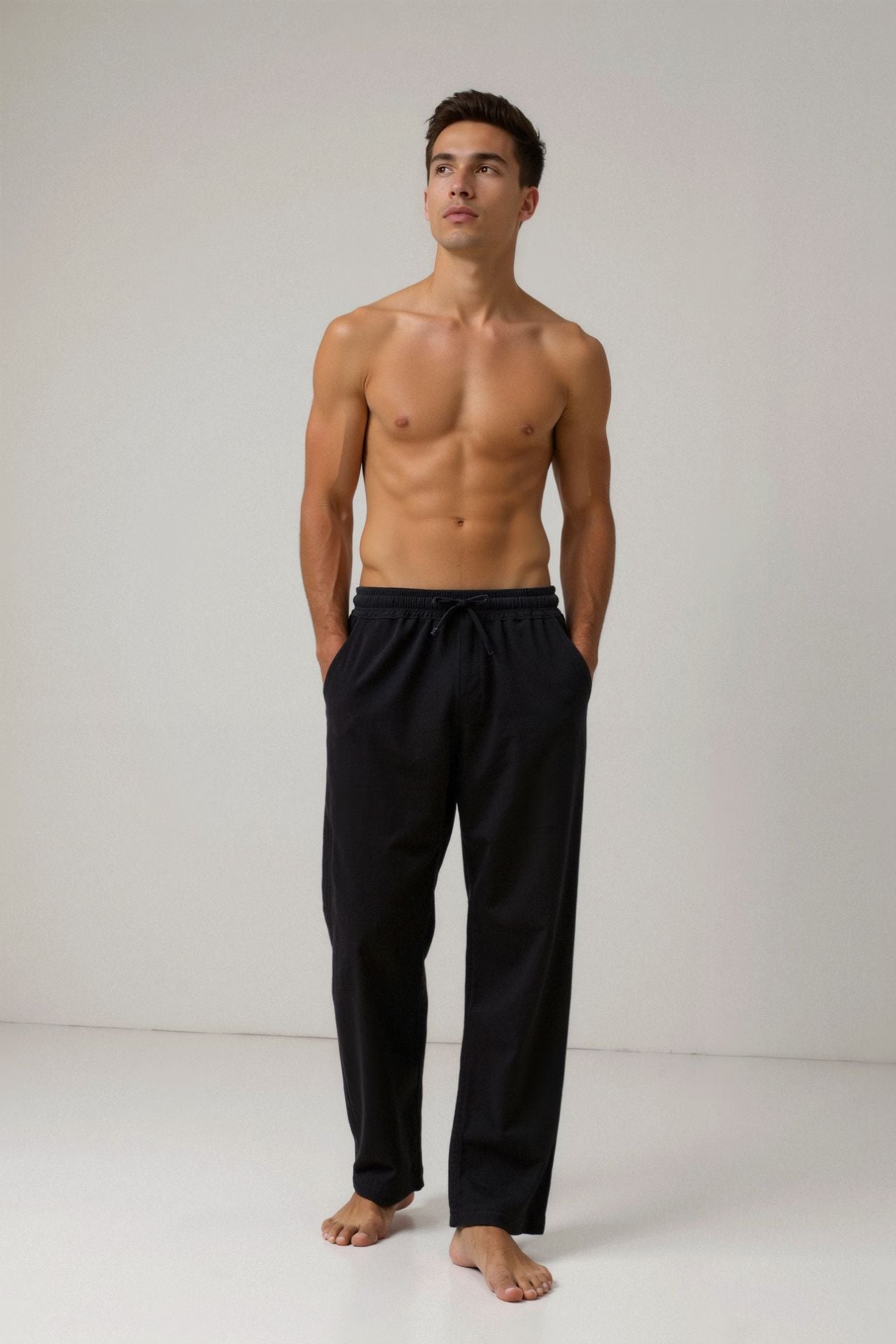 Herren Jogginghose Weiß Kordelzug