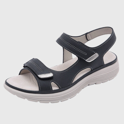 Damen Sandalen Offene Spitze Klettverschluss