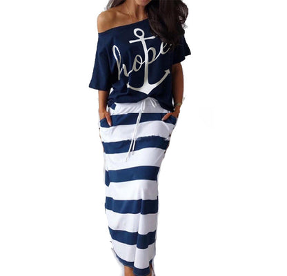 Damen Off-Shoulder Strandoutfit Hüftlang mit Rock Eveloria