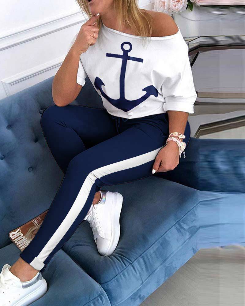 Damen Sweatshirt Set mit Leggings, Sportlich, Grau