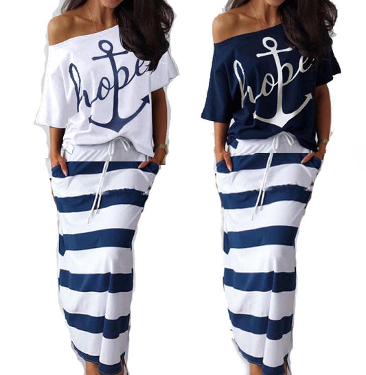 Damen Off-Shoulder Strandoutfit Hüftlang mit Rock Eveloria - Eveloria