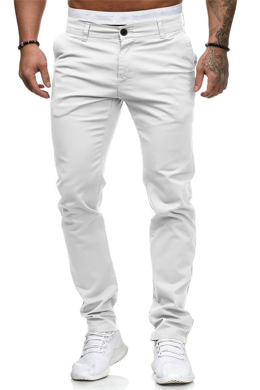 Damen Taillenhose Stretchbaumwolle Schwarz - Eveloria
