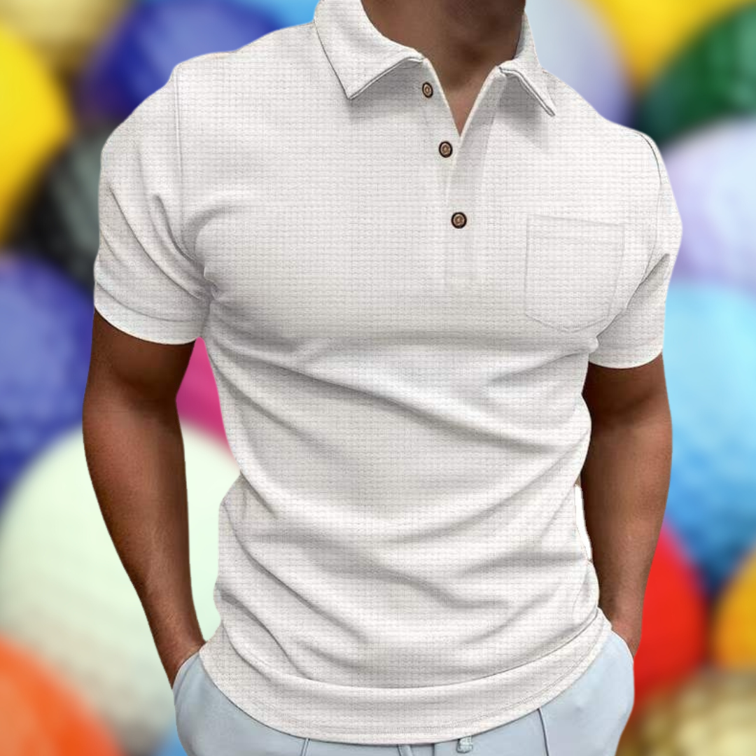 Eveloria Herren Poloshirt Strukturiert Sommer