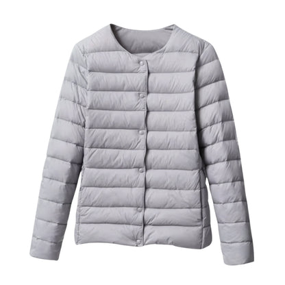 Damen Leichte Gesteppte Pufferjacke Frühling