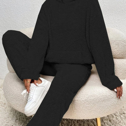Damen Frühlings Cozy Kapuzen-Loungewear-Set