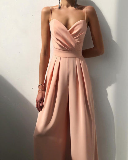 Damen Eleganter Jumpsuit Spaghettibänder