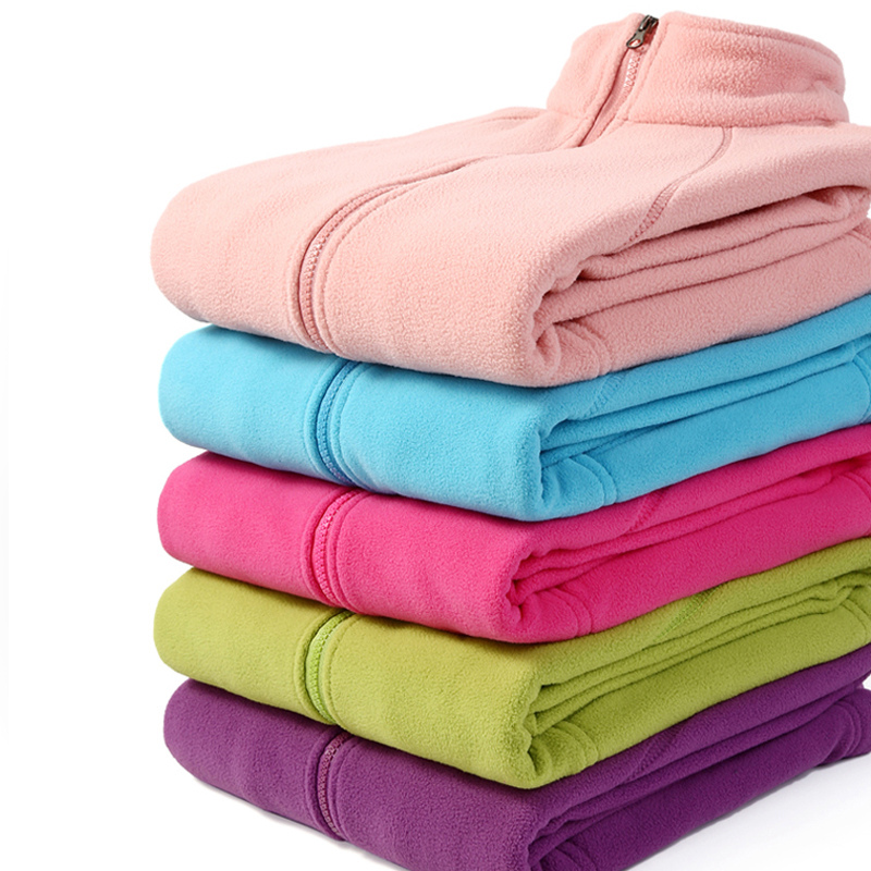 Damen Fleecejacke Reißverschluss Stehkragen Fleece