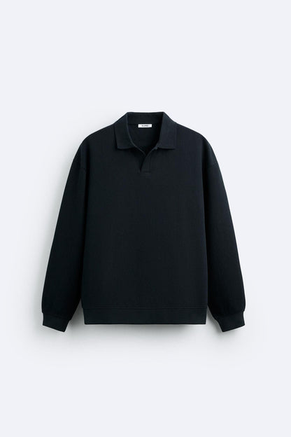 Beiger Pullover Polokragen Lässig Eleganz
