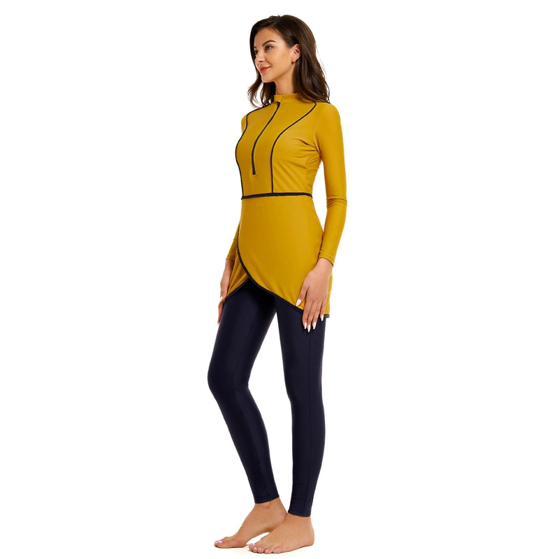 Eveloria Damen Burkini 3-teiliges Badeoutfit