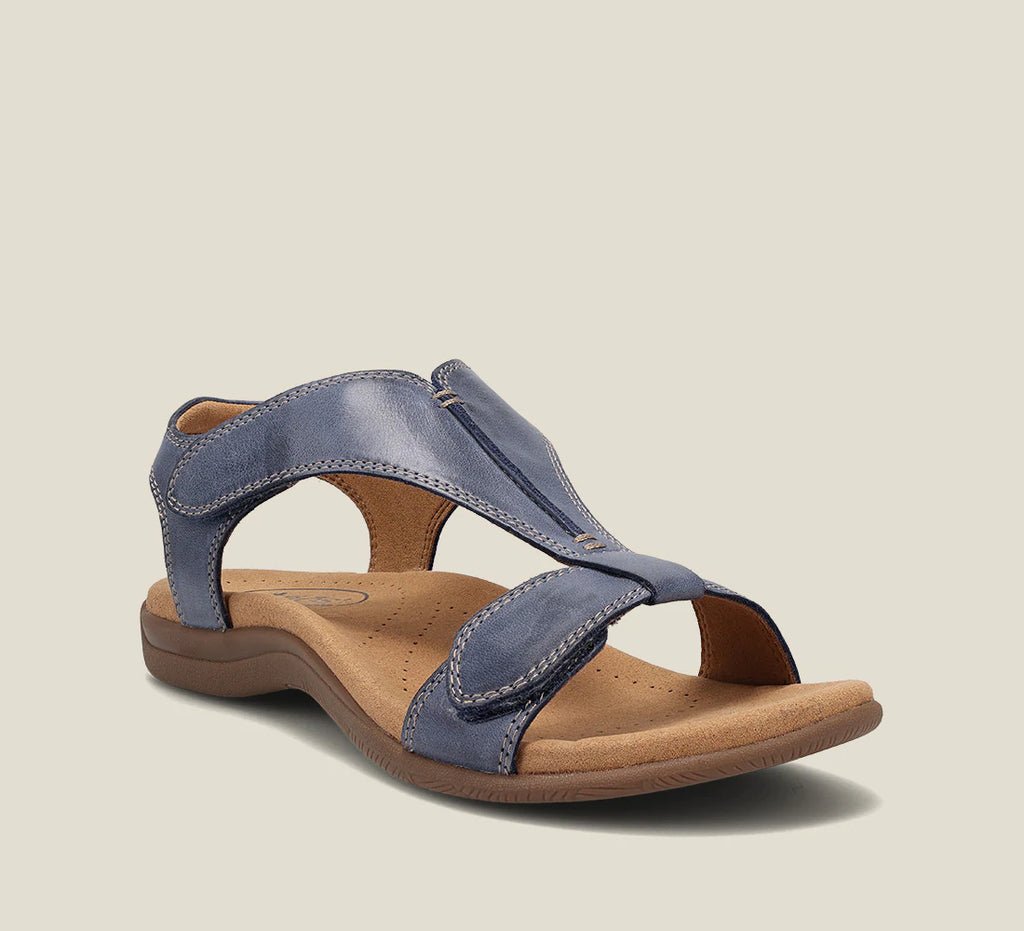 Eveloria Damen Sandalen Casual Luxe Leder Braun