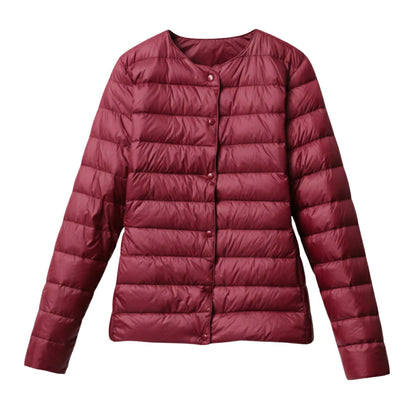 Damen Leichte Gesteppte Pufferjacke Frühling