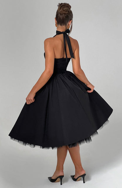 Damen Halter Midi Kleid Hochzeitsgäste Lydia