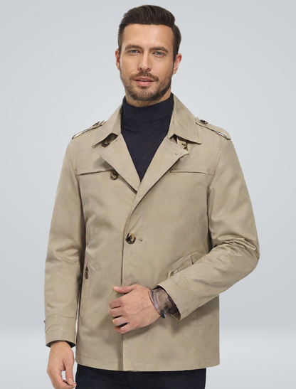 Herren Winterjacke Stilvoll Wärmeisolierend Schwarz - Norvielle