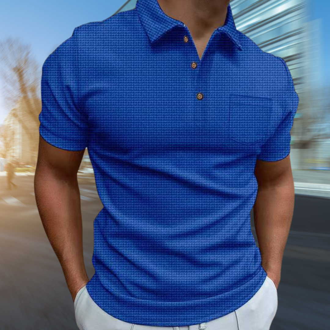 Eveloria Herren Poloshirt Strukturiert Sommer