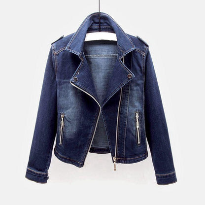 Eveloria Damen Motorradjacke Jeans