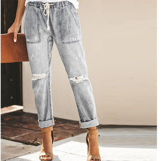 Eveloria Damen Distressed Jeanshose - Eveloria