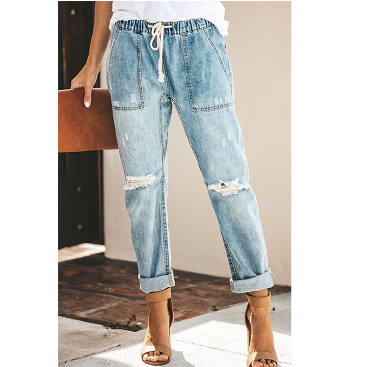 Eveloria Damen Distressed Jeanshose