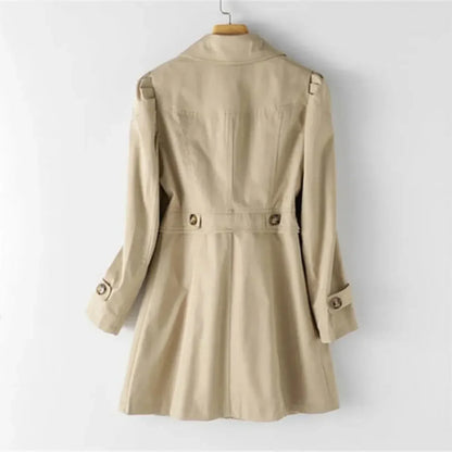 Eveloria Damen Trenchcoat Wasserabweisend Frühjahr Beige - Eveloria
