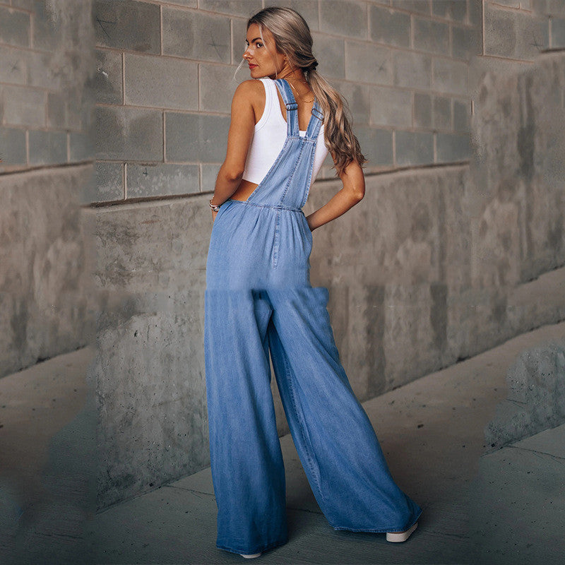 Damen Sommer Jumpsuit Leicht Sommerfarben
