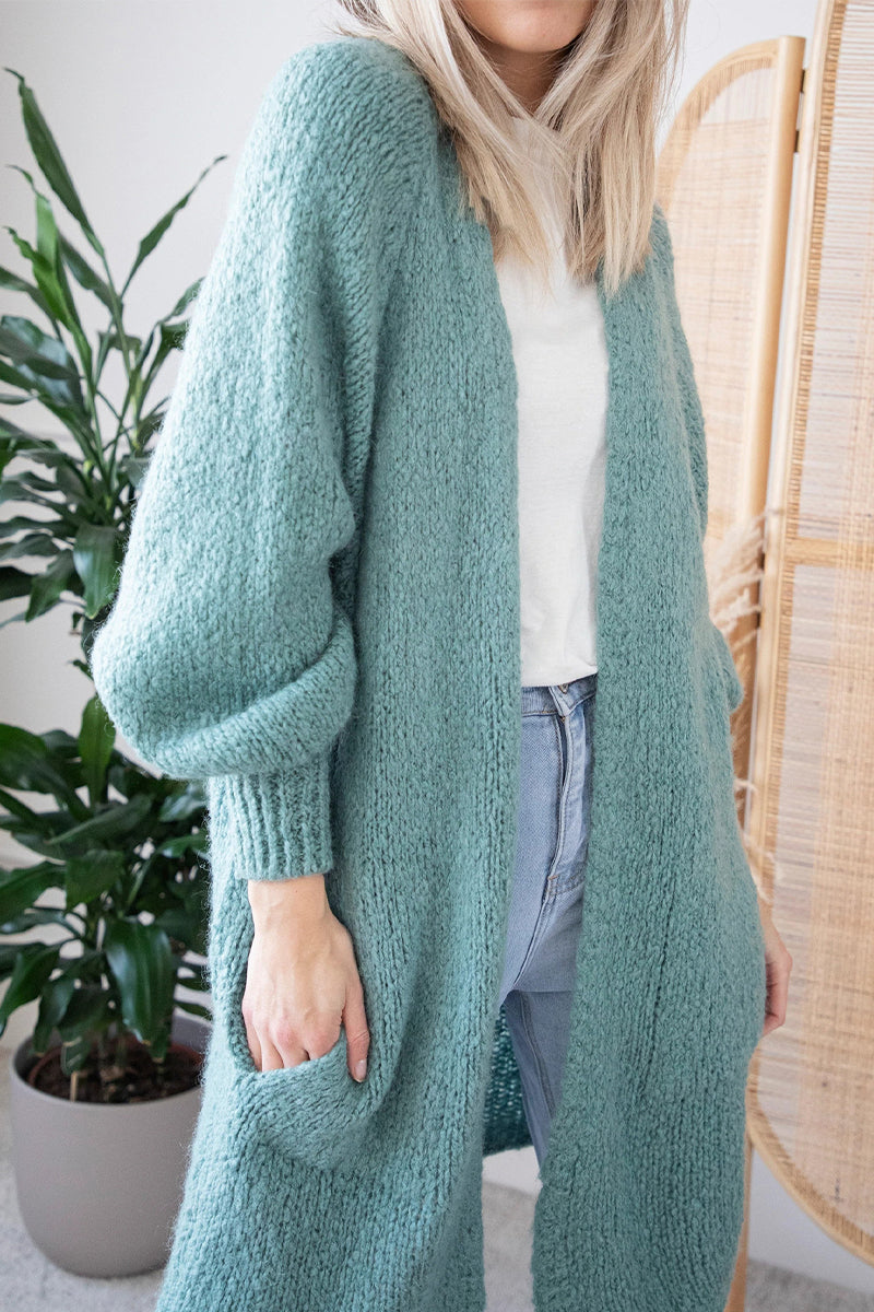 Eveloria Damen Offene Strickjacke