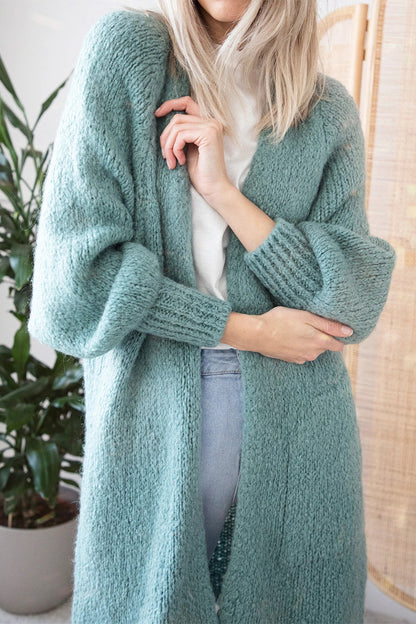 Eveloria Damen Offene Strickjacke