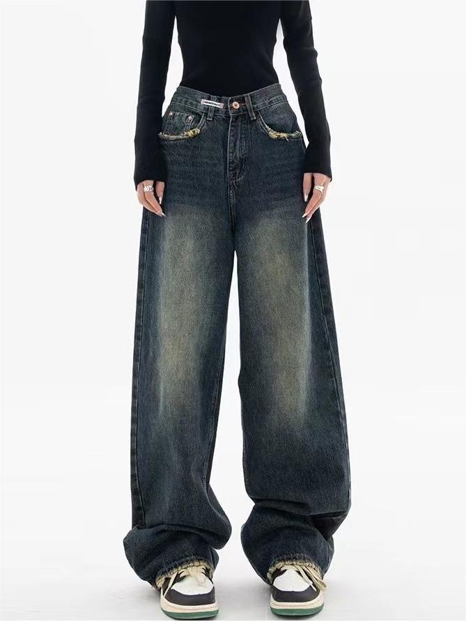 Herren Vintage Baggy Jeans Dunkel Gewaschen - Eveloria