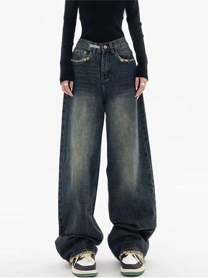 Herren Vintage Baggy Jeans Dunkel Gewaschen - Eveloria