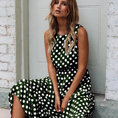 Eveloria Damen Sommerkleid Pünktchen