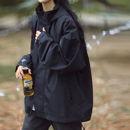 Damen Regenjacke Winddicht Wasserableitend Funktional