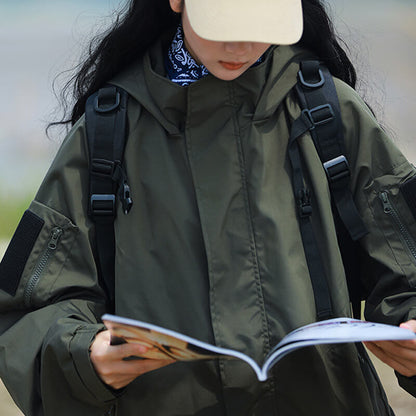 Damen Regenjacke Winddicht Wasserableitend Funktional