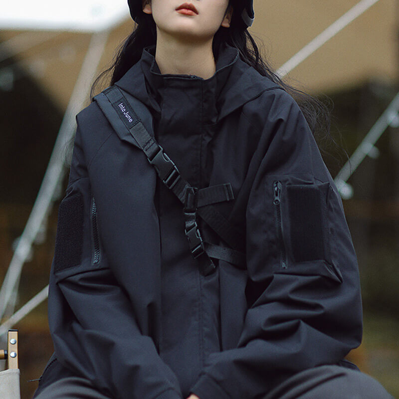 Damen Regenjacke Winddicht Wasserableitend Funktional