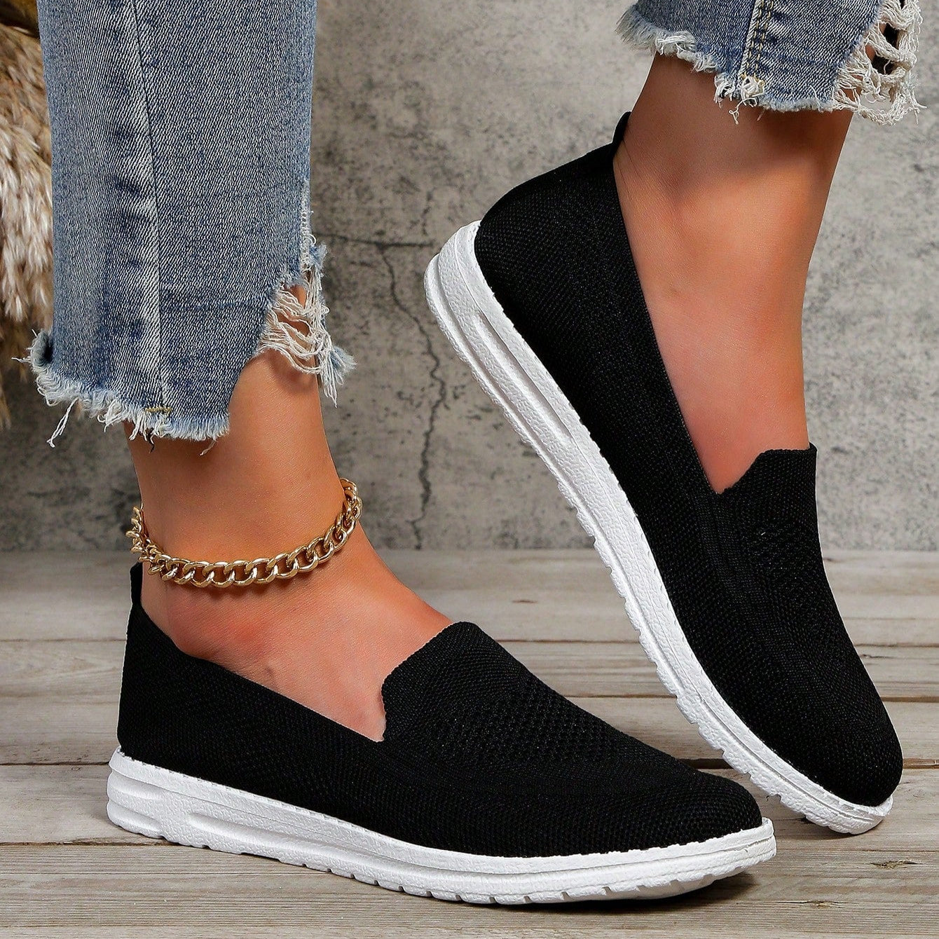 Damen Slip On Sneaker Casual Schuhe
