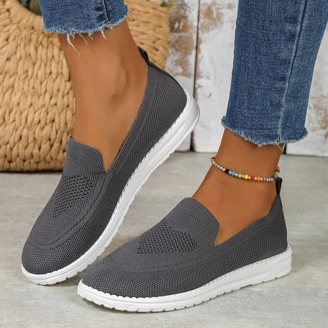 Damen Slip On Sneaker Casual Schuhe