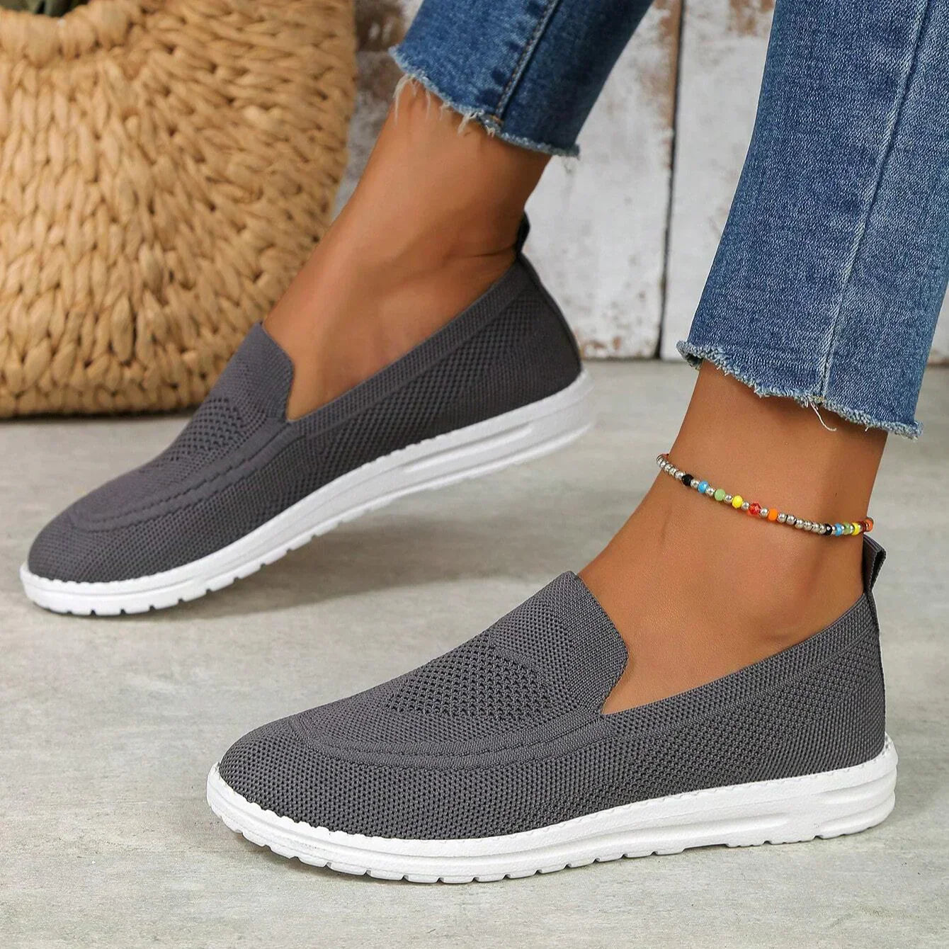Damen Slip On Sneaker Casual Schuhe