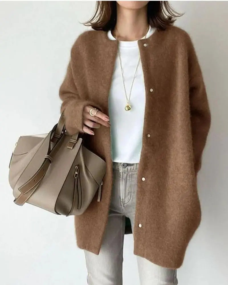 Eveloria Damenwolle-Mohair-Weste