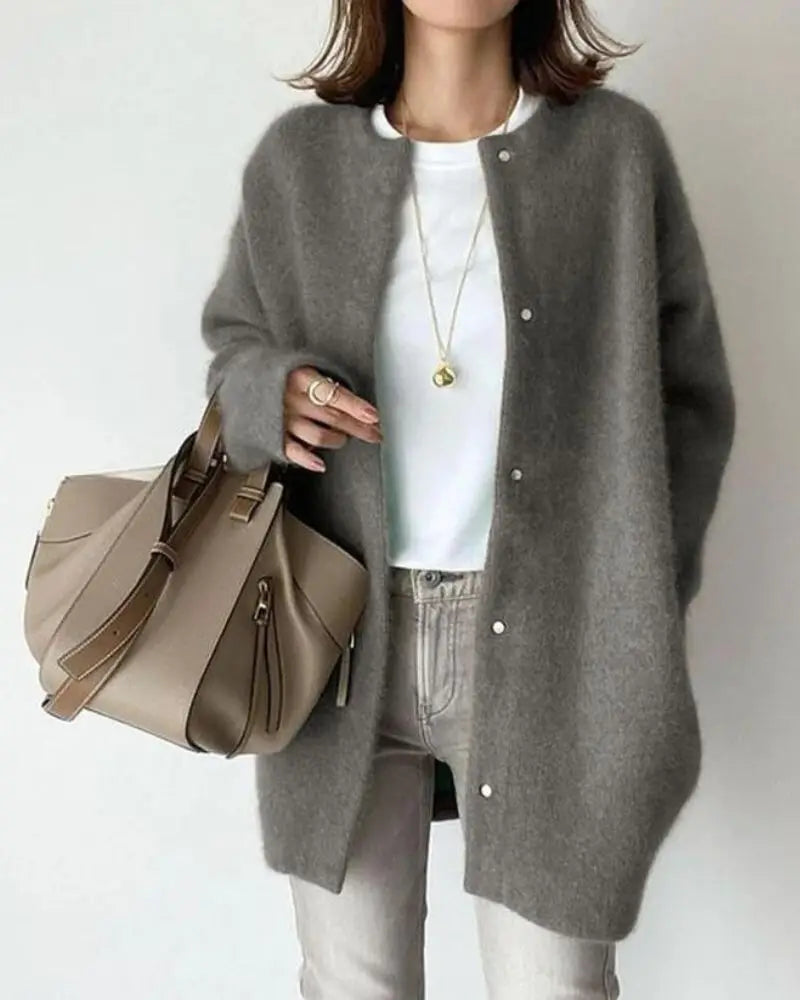 Eveloria Damenwolle-Mohair-Weste